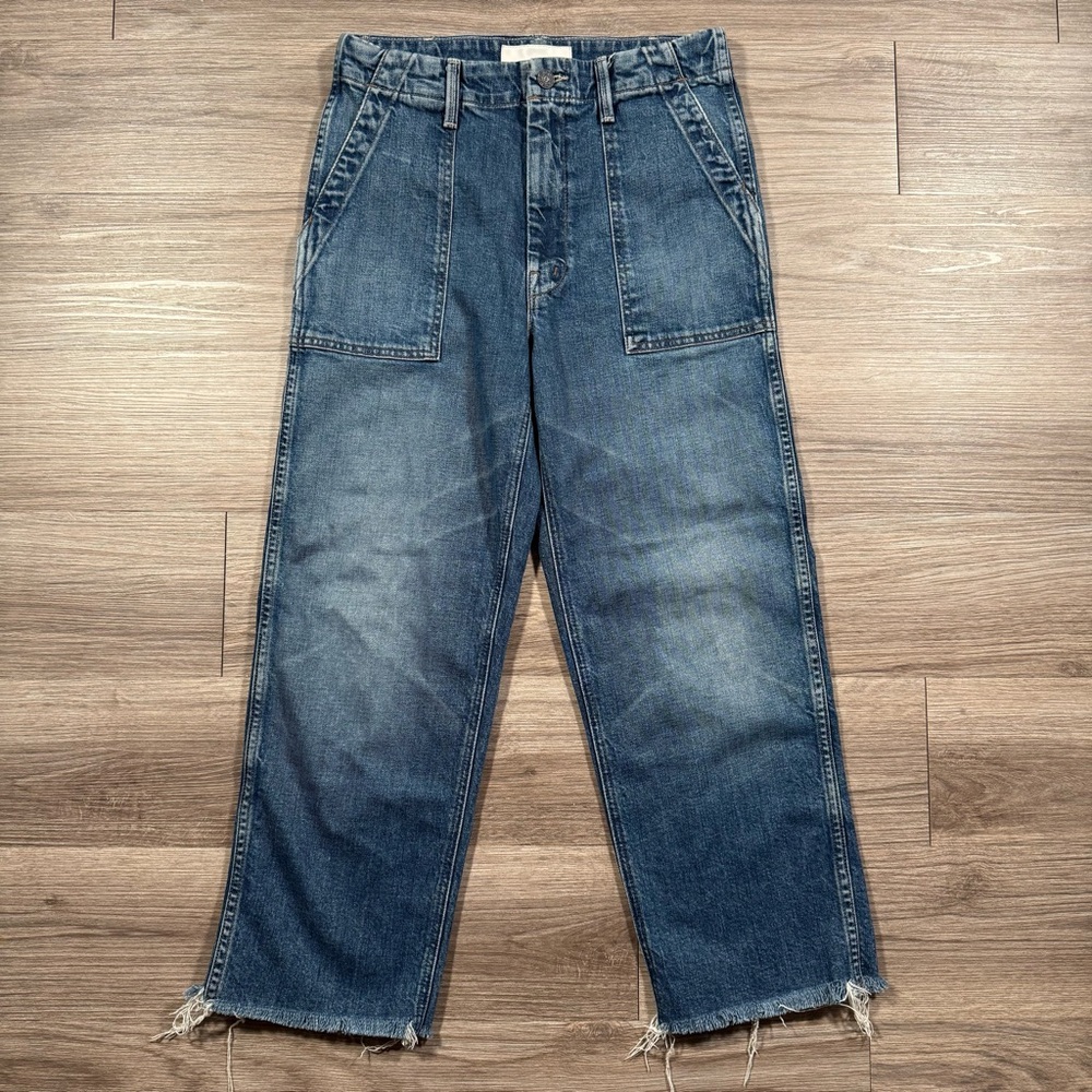 Women’s Mother Superior Tell It To The Pope Patch Pocket Ankle Fray Jeans SZ 26